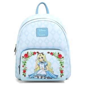 LOUNGEFLY Disney Alice In Wonderland Roses Mini Backpack